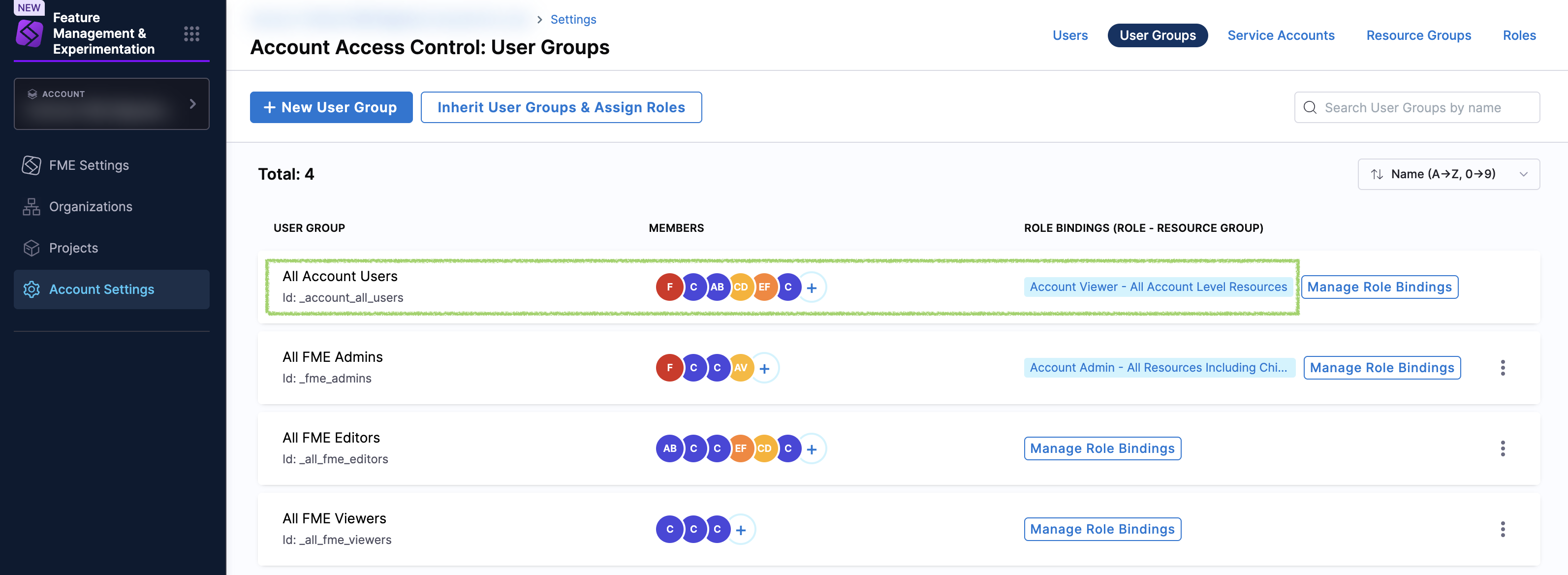 All Account Users - Default permissions